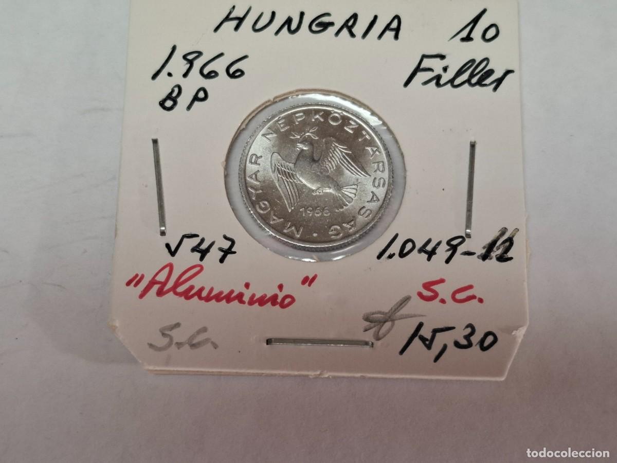 Old Coins of Europe: 10 FILLER de 1966 BP KM 547 HUNGRIA en SIN CIRCULAR