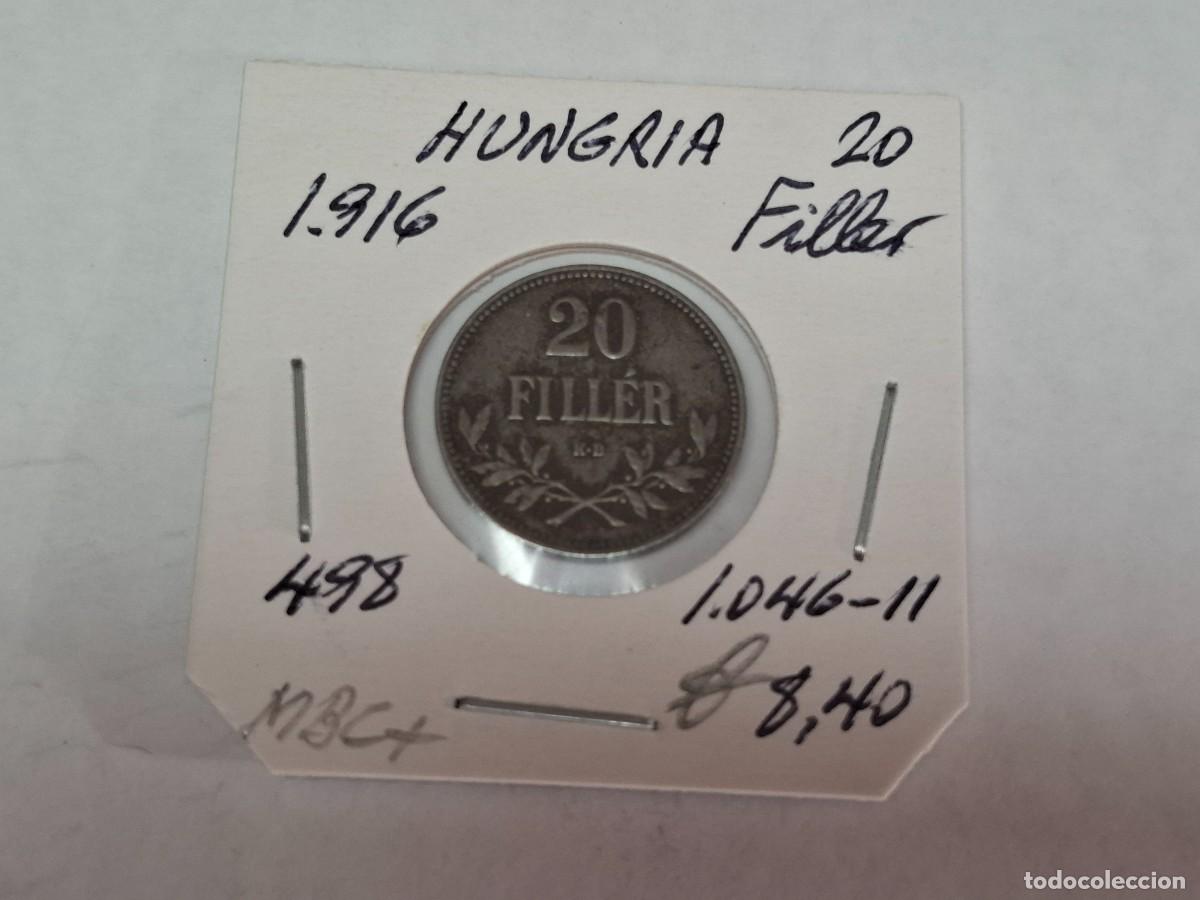 Old Coins of Europe: 20 FILLER de 1916 KM 498 HUNGRIA en MBC+