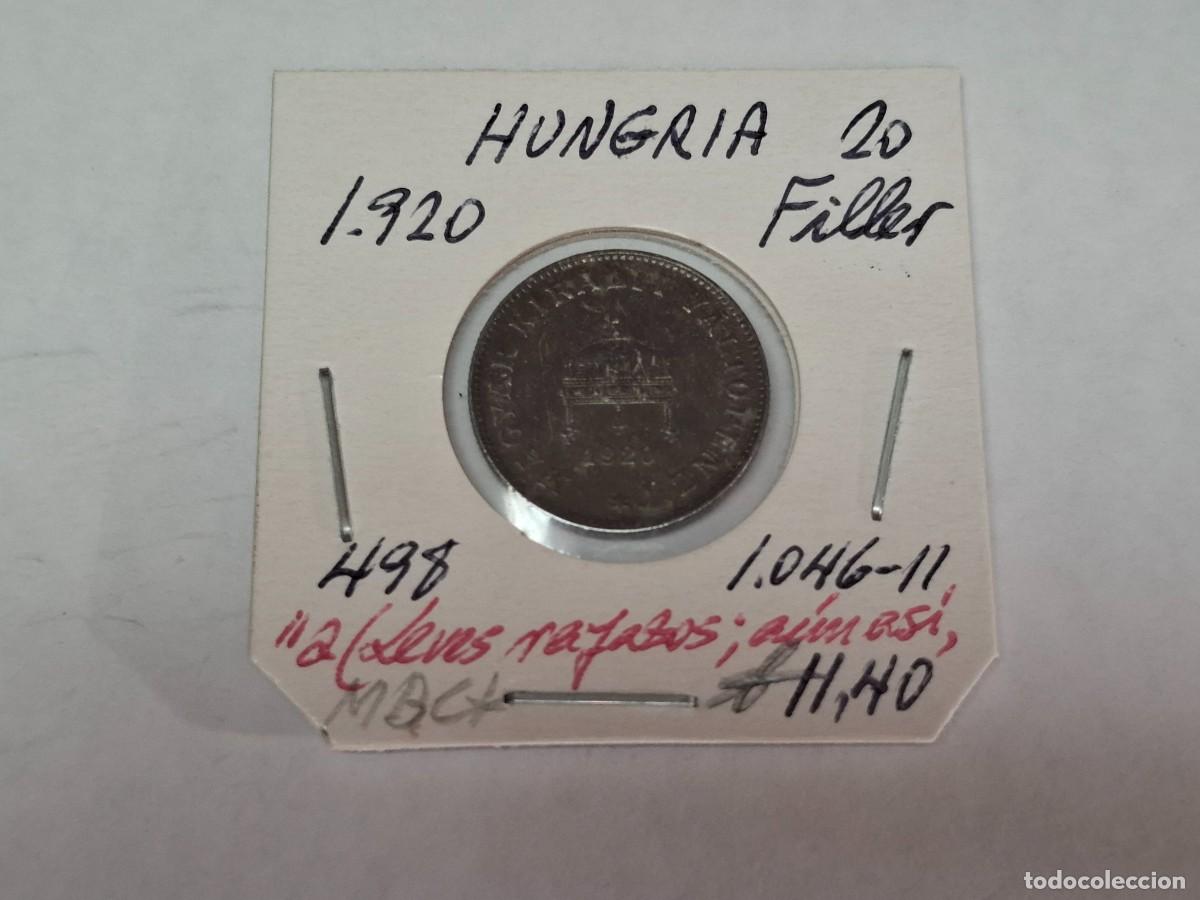 Monete antiche di Europa: 20 FILLER de 1920 KM 498 HUNGRIA en MBC+