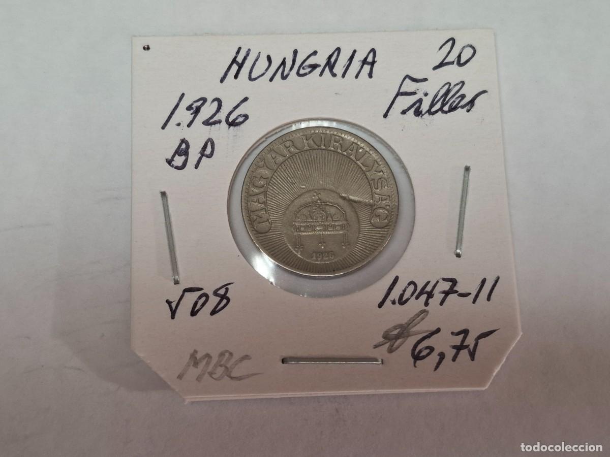 Alte M&uuml;nzen aus Europa: 20 FILLER de 1926 BP KM 508 HUNGRIA en MBC