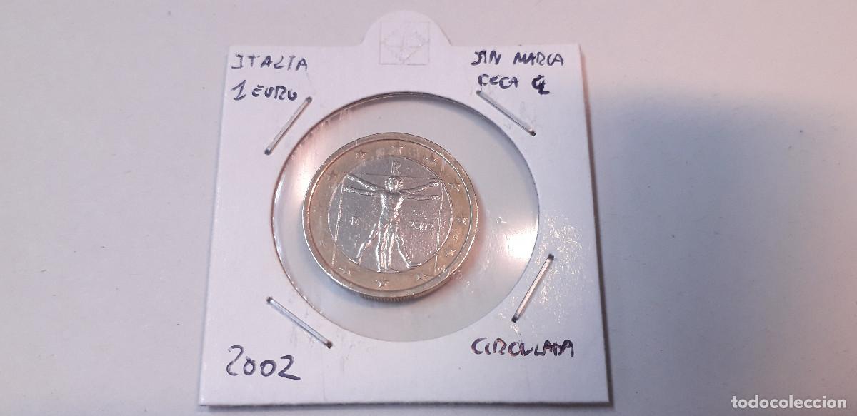 Old Coins of Europe: 003855NUM-X0097-Italia 1 &euro; -2002 - sin ceca CL -encartonada