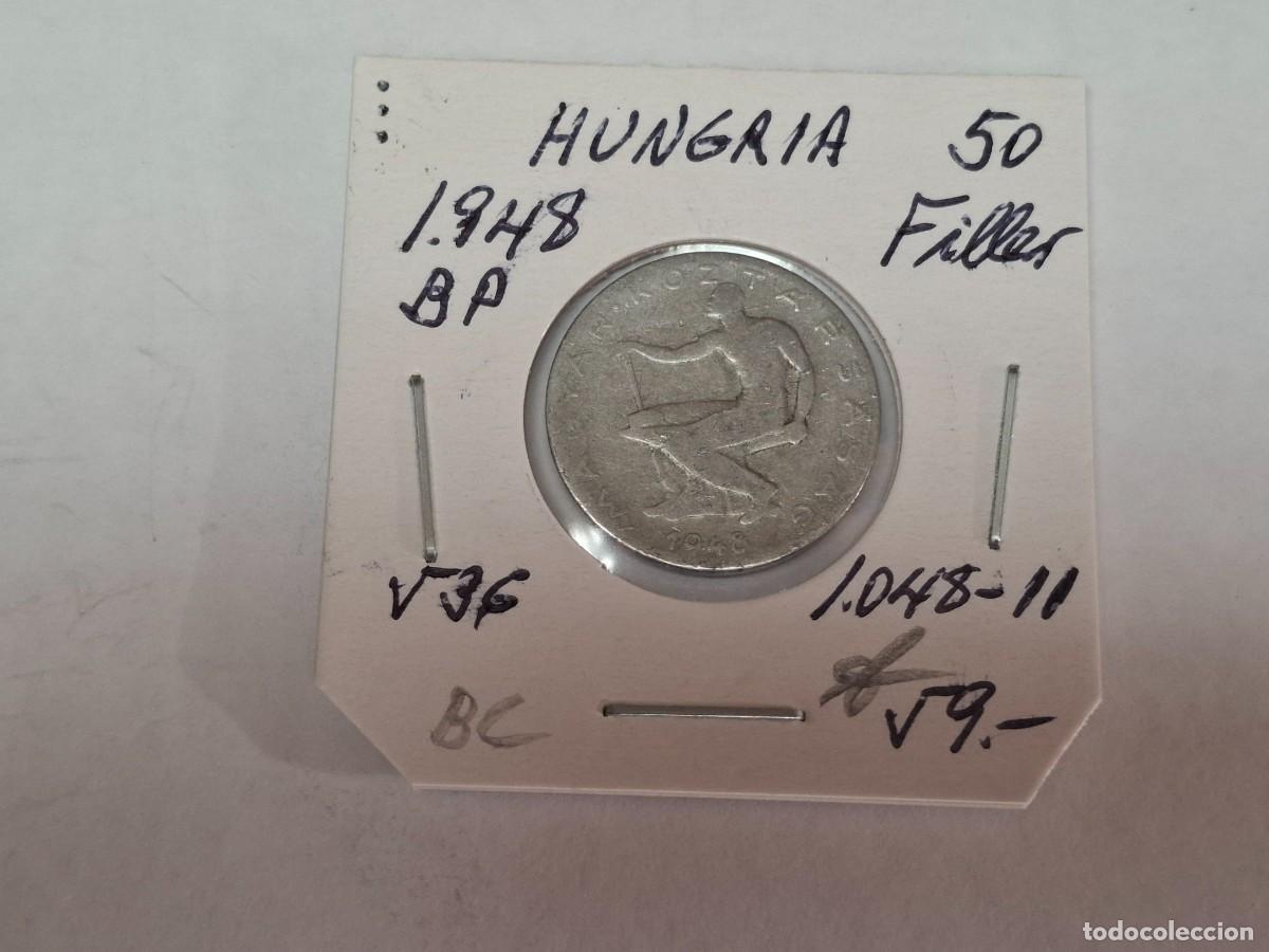 Old Coins of Europe: 20 FILLER de 1948 BP KM 536 HUNGRIA en BC