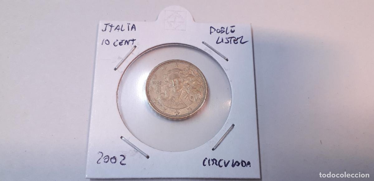 Moedas antigas da Europa: 003860NUM-X0102-Italia 10 cent &euro; -2002 - doble listel -encartonada