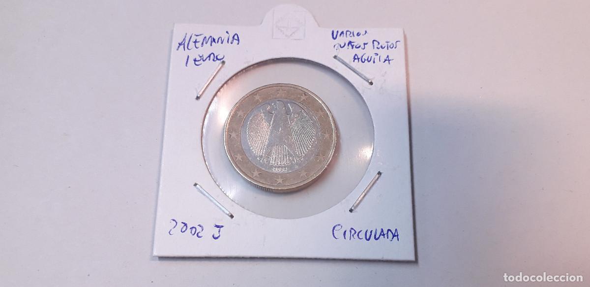 Moedas antigas da Europa: 003856NUM-X0098-Alemania 1 &euro; -2002 J - Cu&ntilde;o roto en el aguila -encartonada