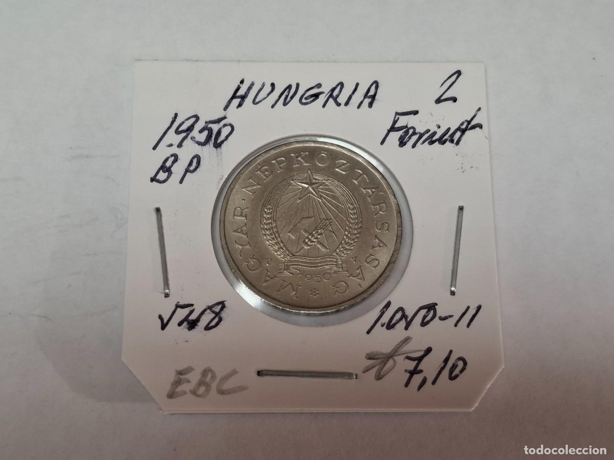 Monedas antiguas de Europa: 2 FORINT de 1950 BP KM 548 HUNGRIA en EBC