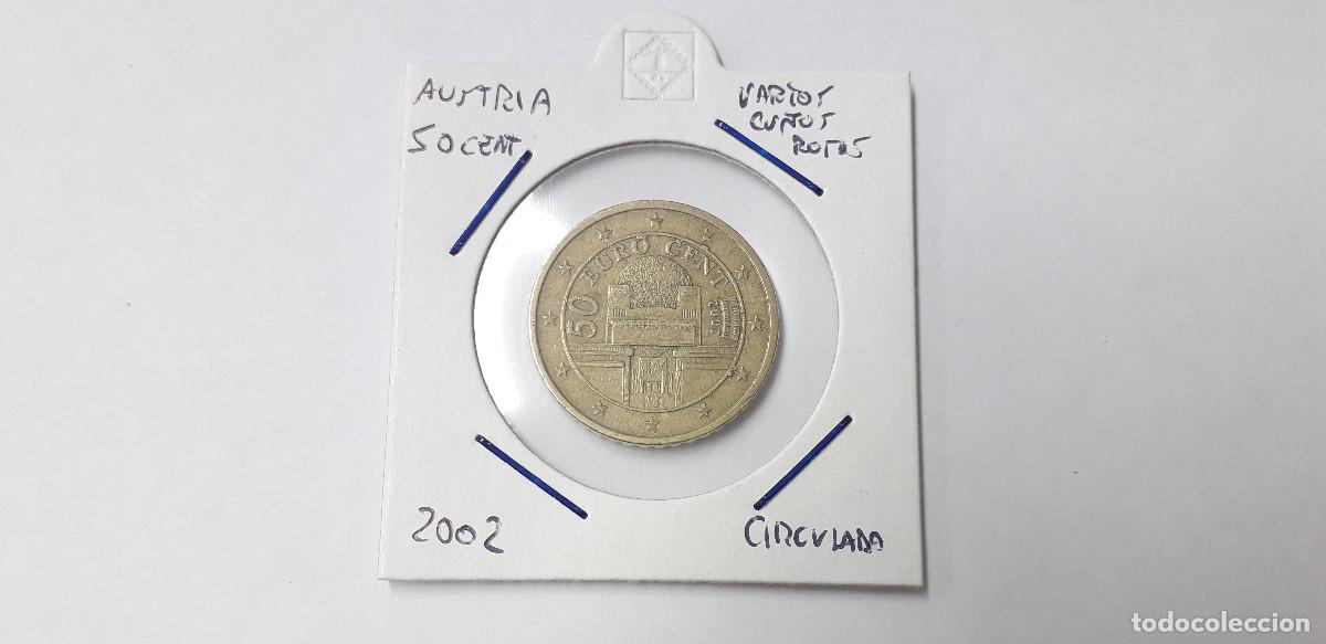 Old Coins of Europe: 003864NUM-X0106-Austria- 50 cent &euro;- 2002 -varios cu&ntilde;os roto euro - encartonada