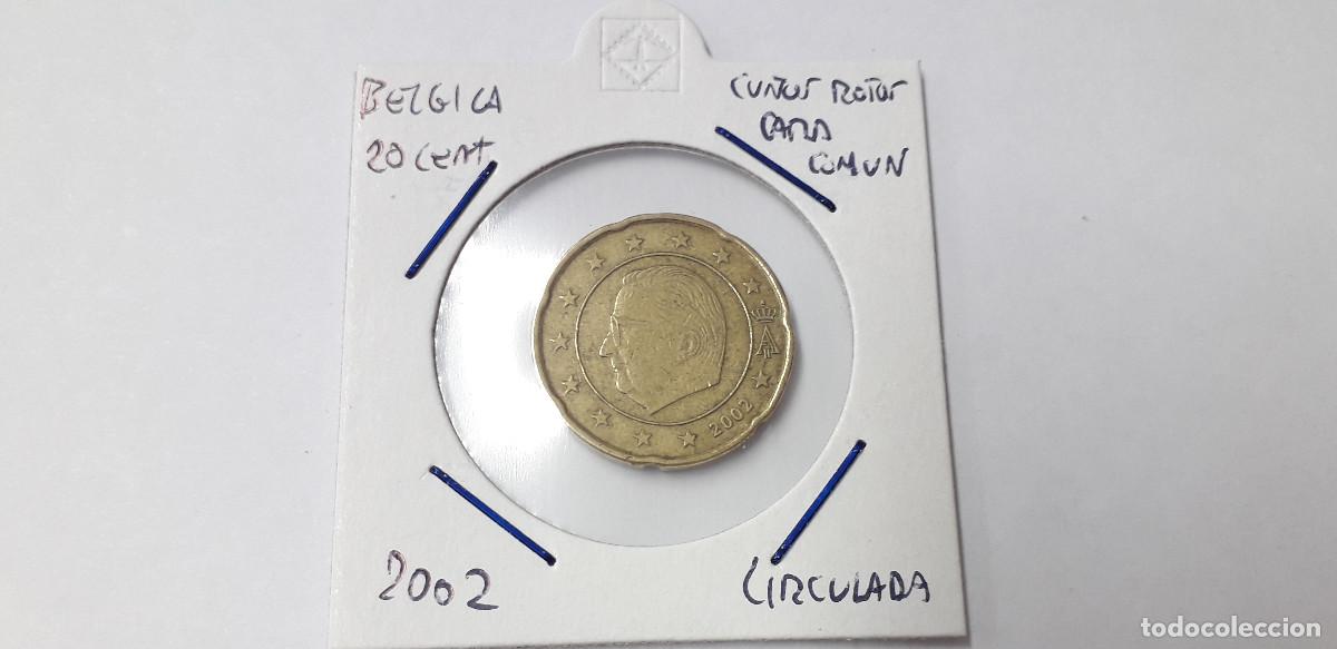 Alte M&uuml;nzen aus Europa: 003868NUM-X0110-Belgica- 20 cent &euro; -2002-cu&ntilde;o s rotos cara comun - encartonada