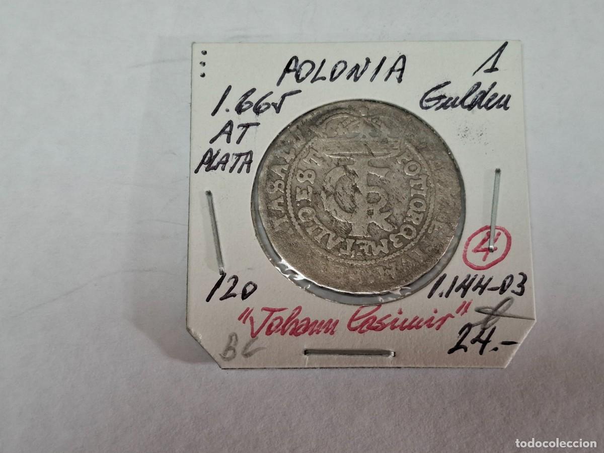 Monnaies anciennes de Europe: 1 GULDEN de PLATA de 1665 AT KM 120 POLONIA en BC