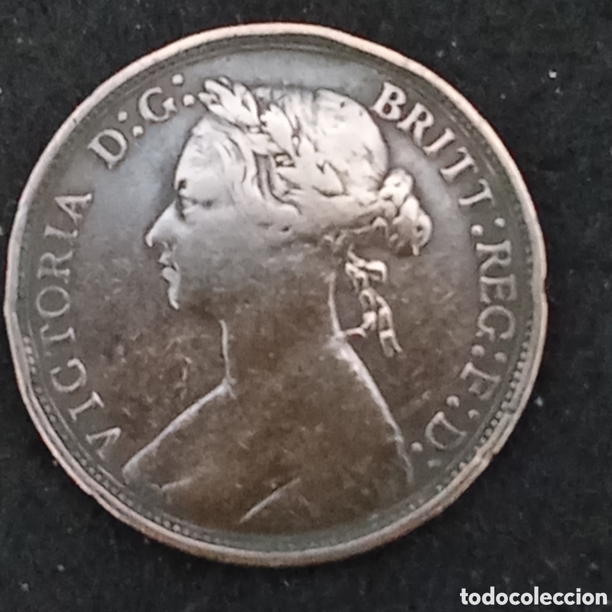 Monedas antiguas de Europa: Reino Unido &frac12; penique a&ntilde;o 1877