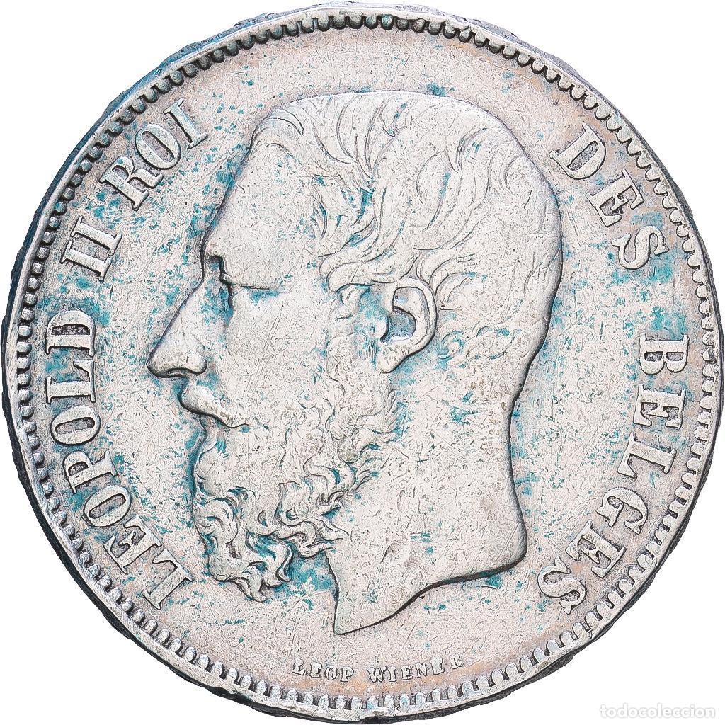 Monedas antiguas de Europa: [#1552455] B&eacute;lgica, Leopold II, 5 Francs, 5 Frank, 1873, Brussels, Plata, MBC, KM:24