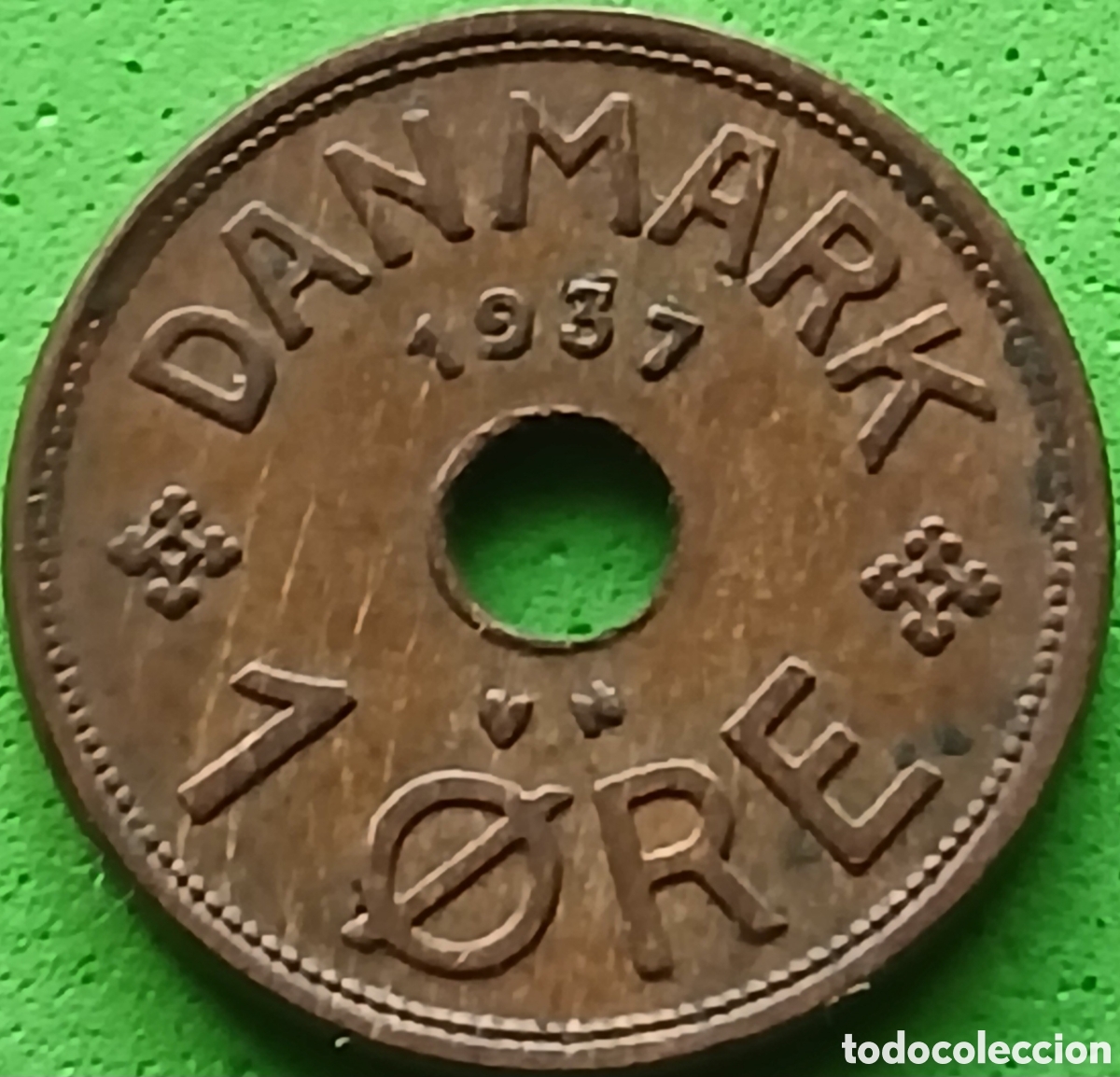 Monedas antiguas de Europa: Dinamarca 1 ore 1937 km#826