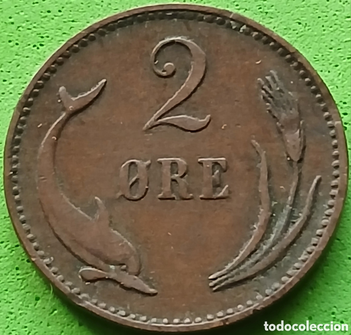 Monedas antiguas de Europa: Dinamarca 2 ore 1897 km#793 poco com&uacute;n!!