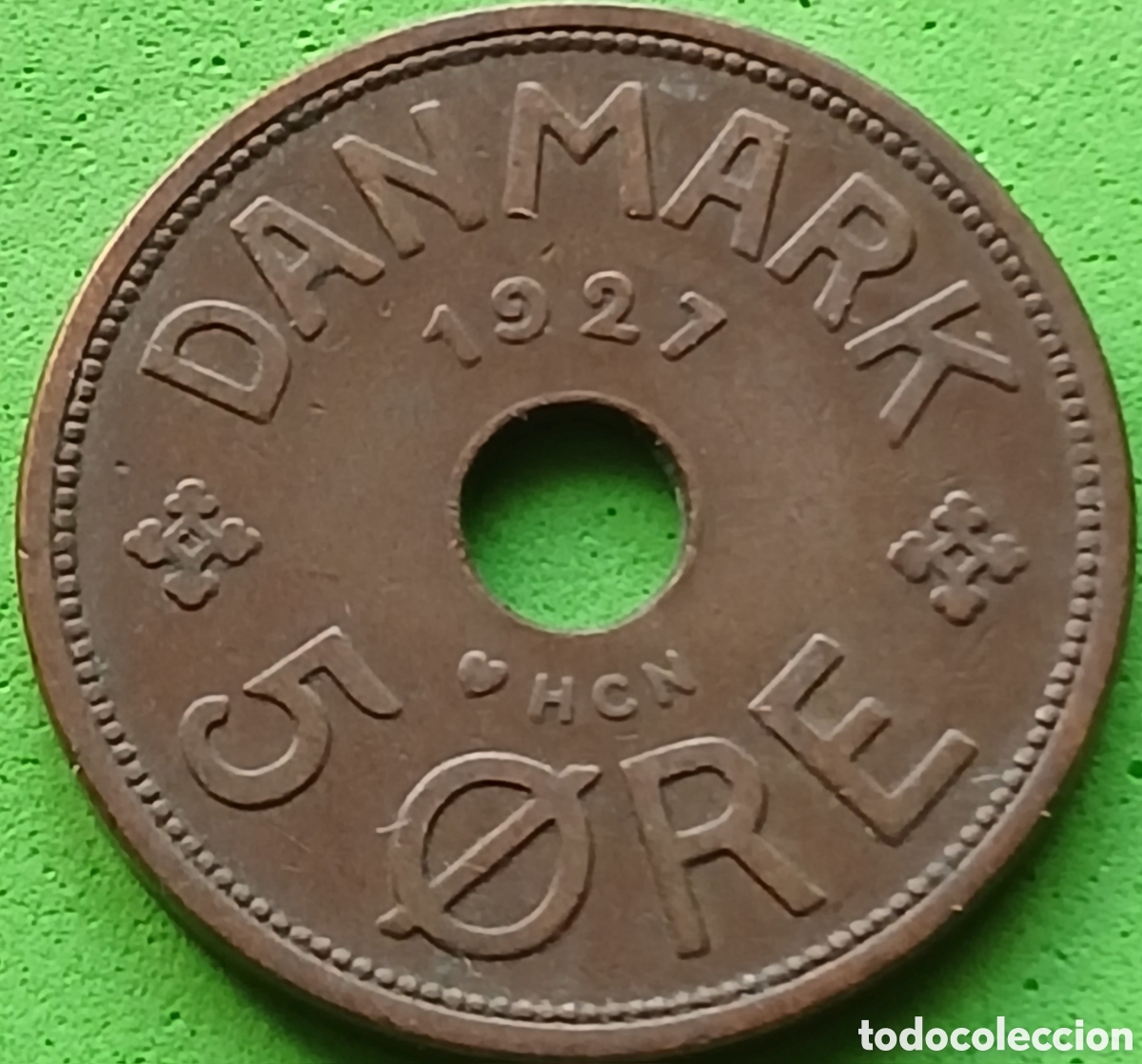 Monete antiche di Europa: Dinamarca 5 ore 1927 km#828 HCN