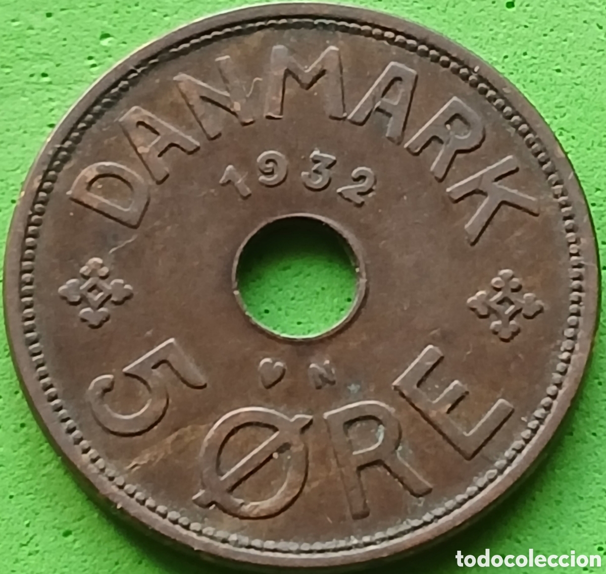 Monete antiche di Europa: Dinamarca 5 ore 1932 km#828