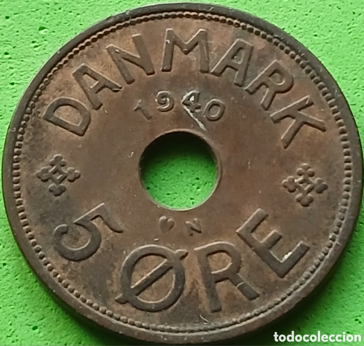 Monete antiche di Europa: Dinamarca 5 ore 1940 km#828