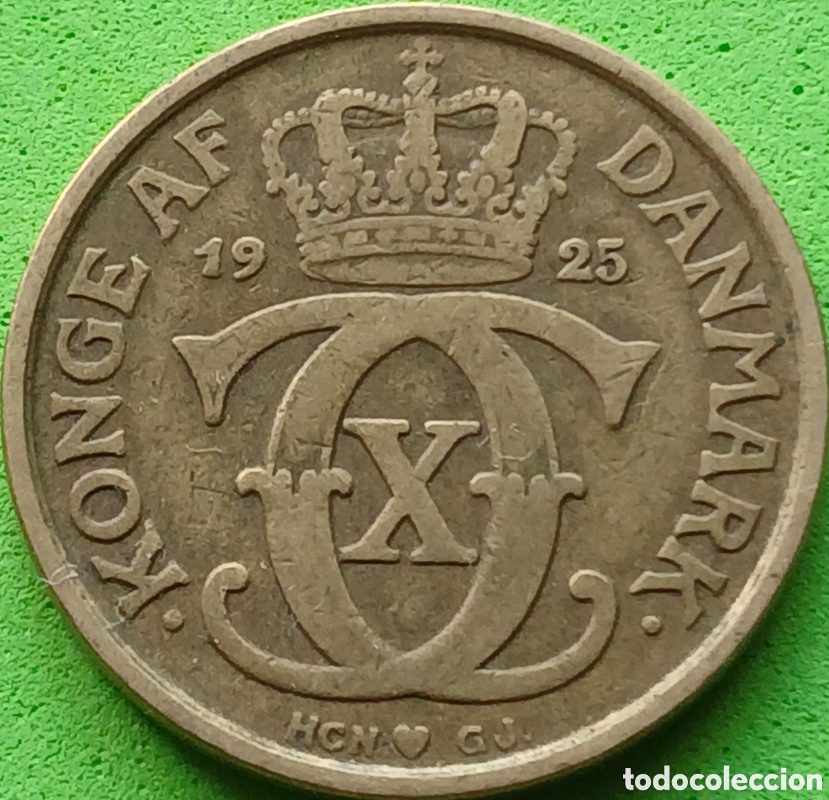 Monete antiche di Europa: Dinamarca 1 corona 1925 km#824