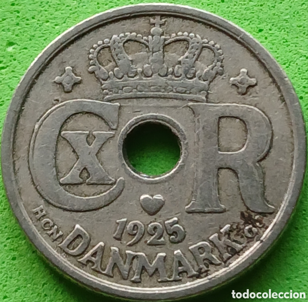 Monete antiche di Europa: Dinamarca 10 ore 1925 km#822