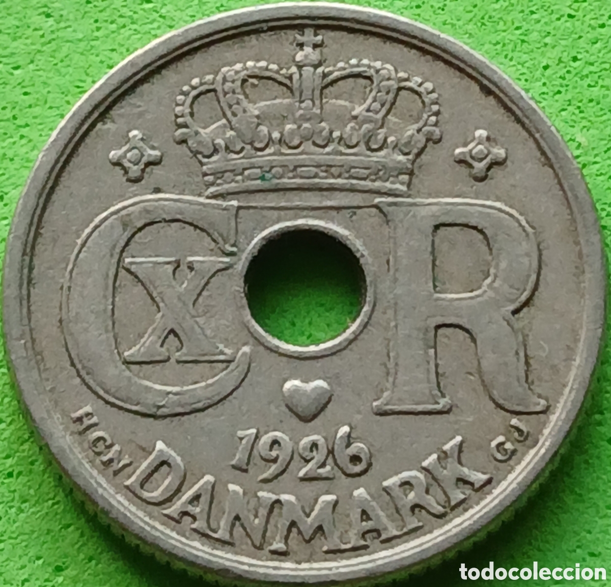 Monete antiche di Europa: Dinamarca 10 ore 1926 km#822
