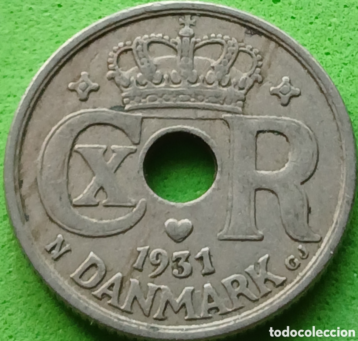 Monete antiche di Europa: Dinamarca 10 ore 1931 km#822