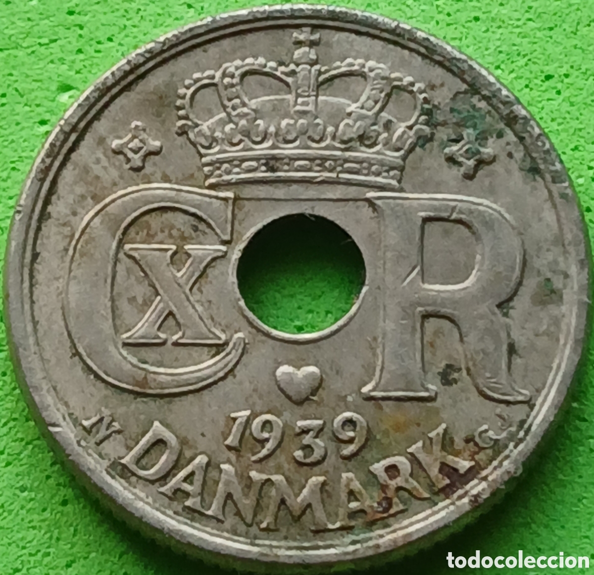Monete antiche di Europa: Dinamarca 10 ore 1939 km#822