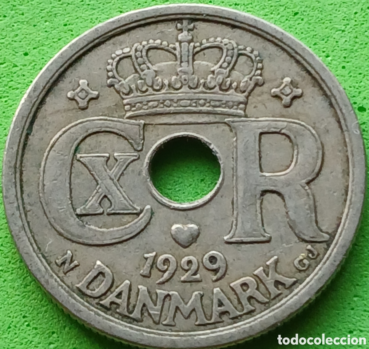 Monete antiche di Europa: Dinamarca 25 ore 1929 km#823