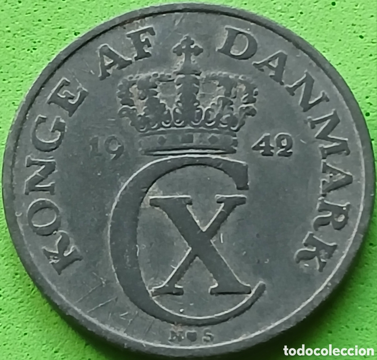 Moedas antigas da Europa: Dinamarca 5 ore 1942 km#834a