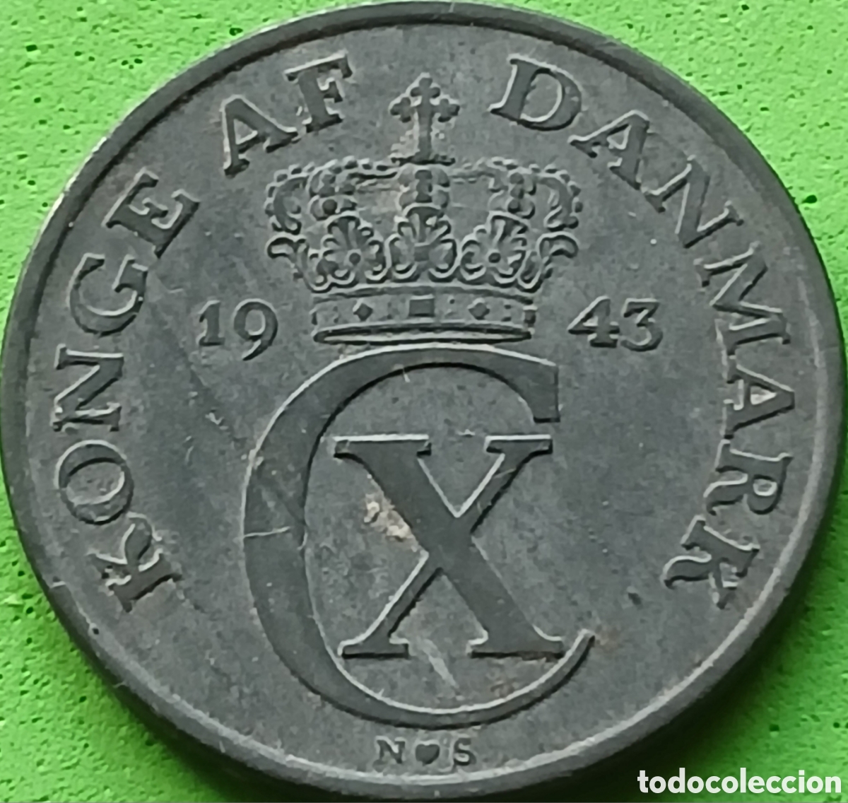 Moedas antigas da Europa: Dinamarca 5 ore 1943 km#834a