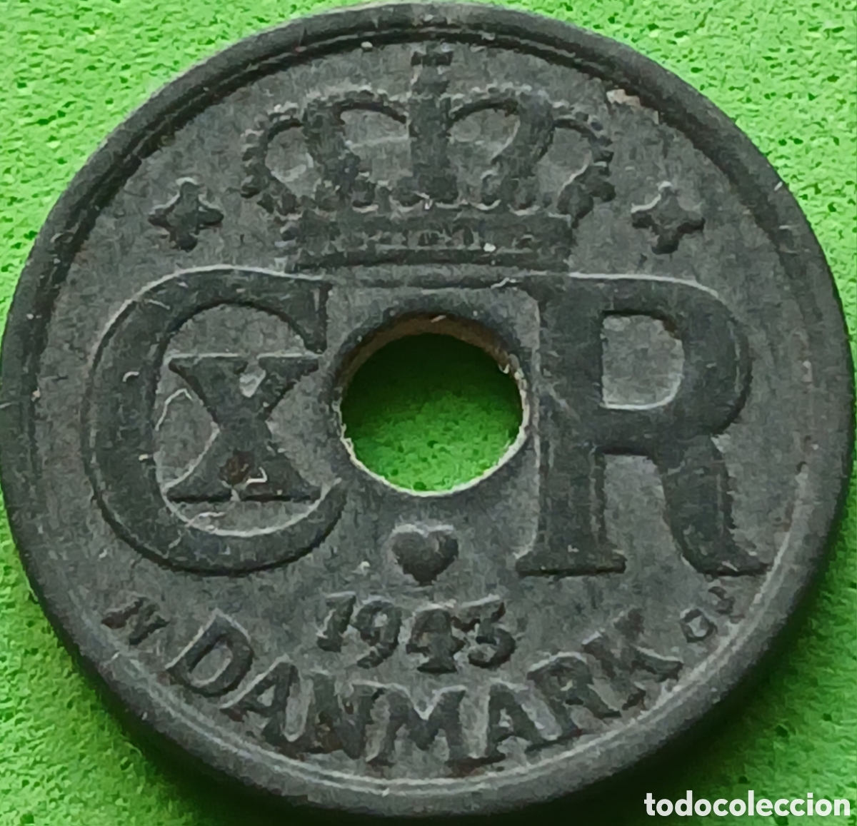 Monedas antiguas de Europa: Dinamarca 10 ore 1943 km#822a