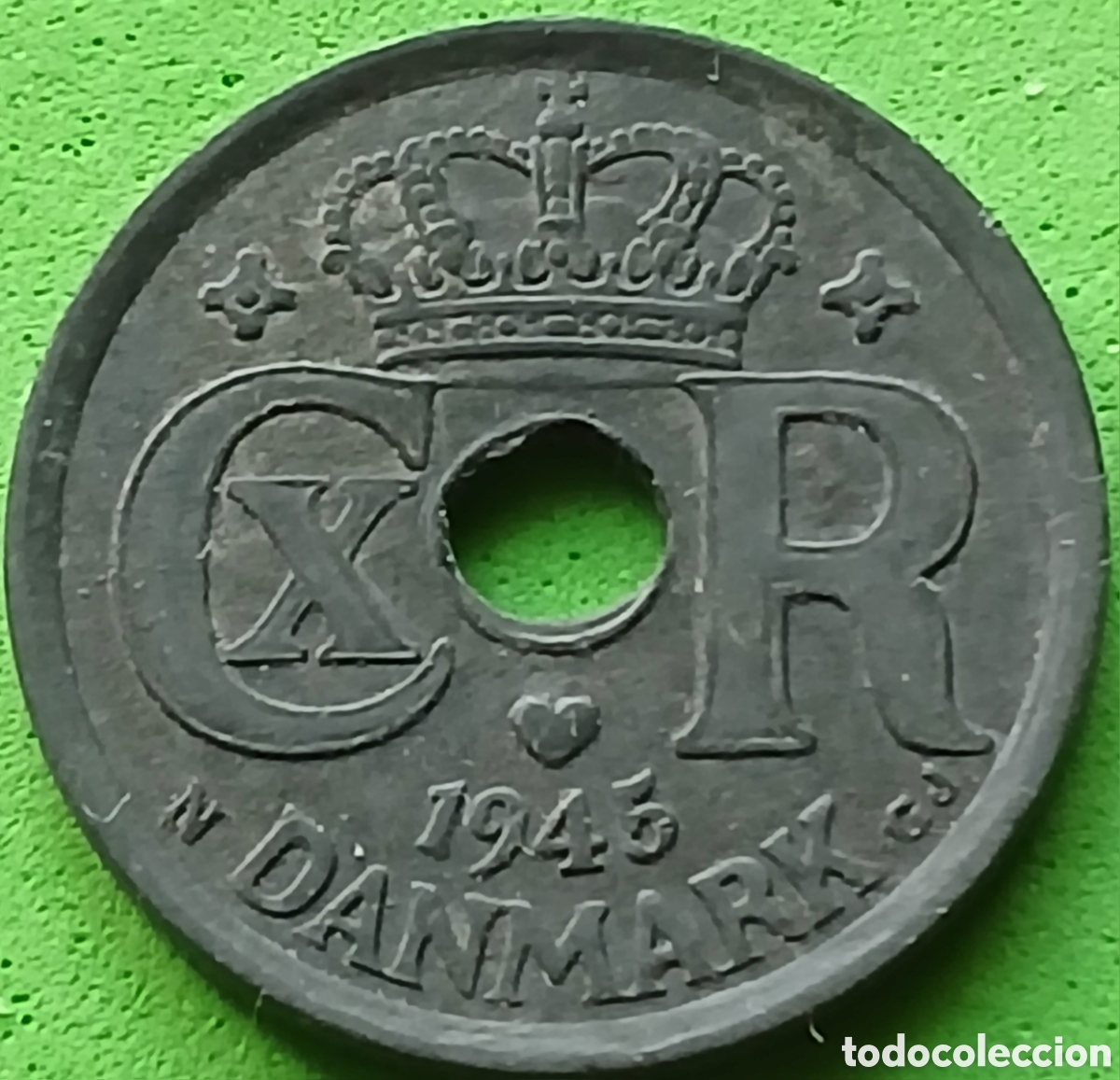 Moedas antigas da Europa: Dinamarca 25 ore 1945 km#823a !!