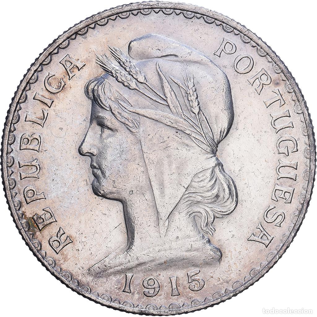 Monete antiche di Europa: [#1547694] Portugal, 1 Escudo, 1915, Lisbon, Plata, MBC+, KM:564