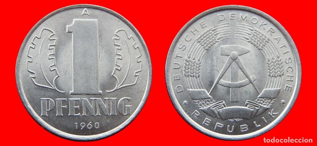 Monnaies anciennes de Europe: 1 PFENNIG 1960A ALEMANIA REPUBLICA DEMOCRATICA DDR-156764
