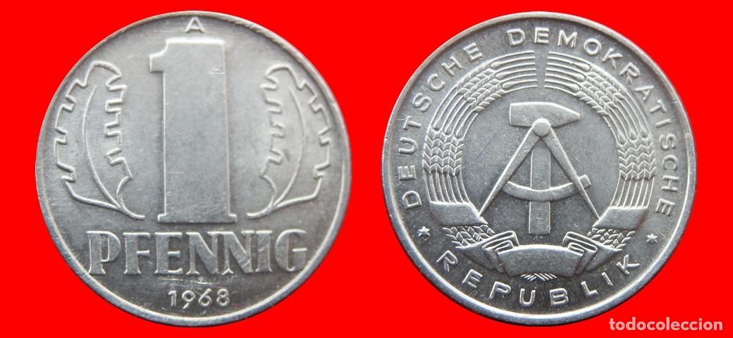 Monnaies anciennes de Europe: 1 PFENNIG 1968A ALEMANIA REPUBLICA DEMOCRATICA DDR-156765