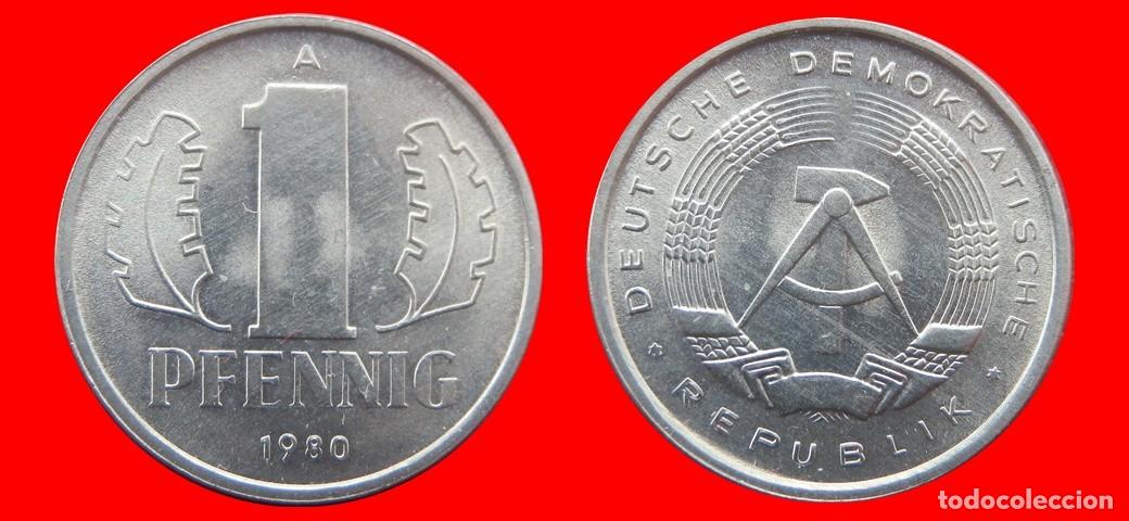 Monnaies anciennes de Europe: 1 PFENNIG 1980A ALEMANIA REPUBLICA DEMOCRATICA DDR-156767