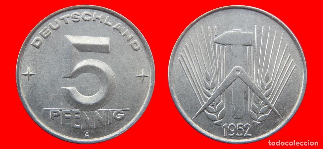 Monete antiche di Europa: 5 PFENNIG 1952A ALEMANIA REPUBLICA DEMOCRATICA DDR-156773