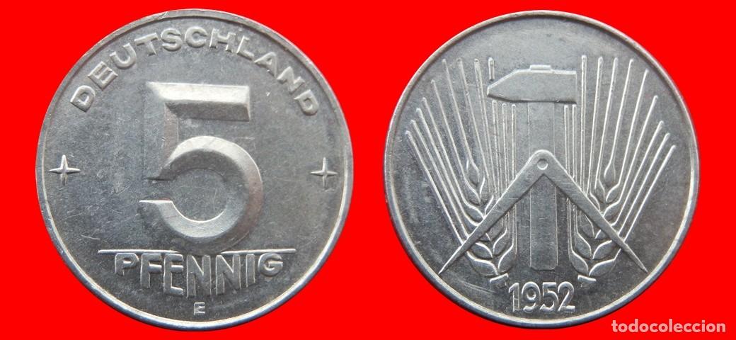 Monete antiche di Europa: 5 PFENNIG 1952E ALEMANIA REPUBLICA DEMOCRATICA DDR-156774
