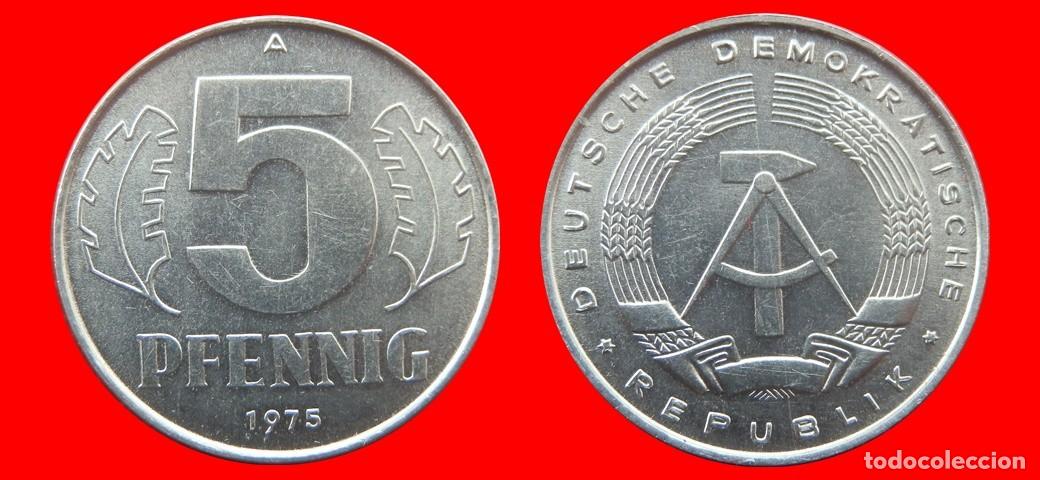 Monnaies anciennes de Europe: 5 PFENNIG 1975A ALEMANIA REPUBLICA DEMOCRATICA DDR-156778
