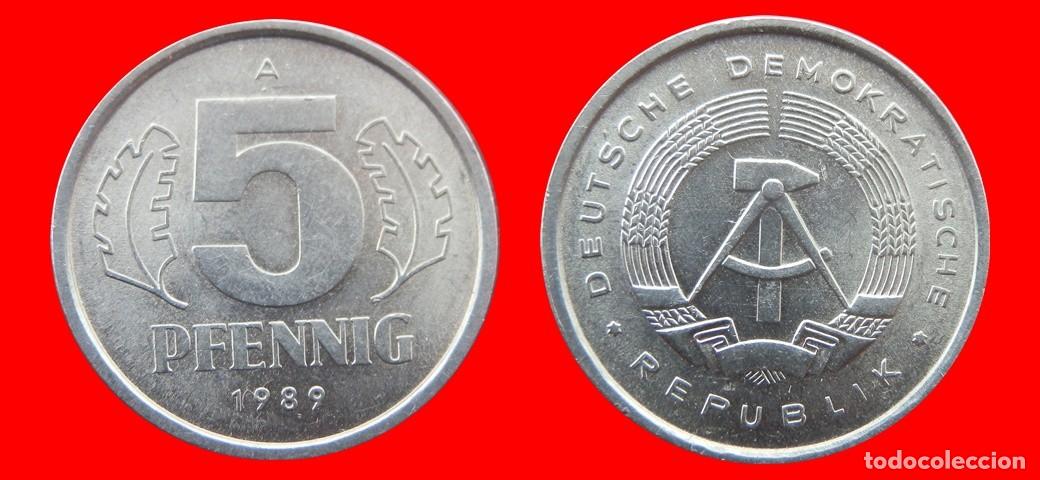 Monnaies anciennes de Europe: 5 PFENNIG 1989A ALEMANIA REPUBLICA DEMOCRATICA DDR-156779