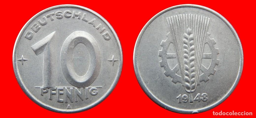 Monnaies anciennes de Europe: 10 PFENNIG 1948A ALEMANIA REPUBLICA DEMOCRATICA DDR-156780