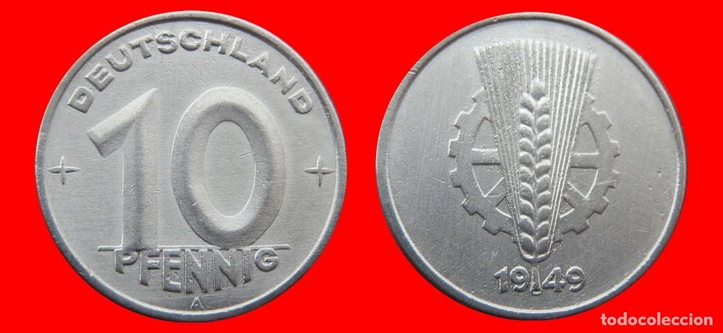 Monnaies anciennes de Europe: 10 PFENNIG 1949A ALEMANIA REPUBLICA DEMOCRATICA DDR-156781