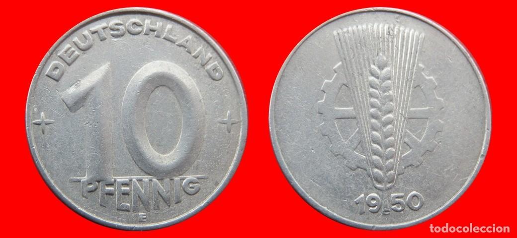 Monnaies anciennes de Europe: 10 PFENNIG 1950E ALEMANIA REPUBLICA DEMOCRATICA DDR-156782