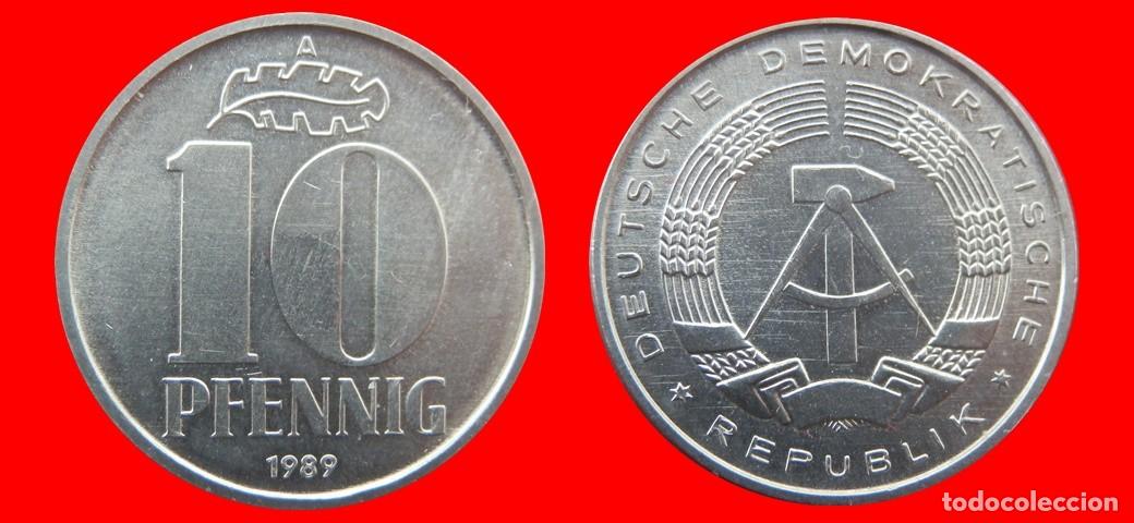 Monnaies anciennes de Europe: 10 PFENNIG 1989A ALEMANIA REPUBLICA DEMOCRATICA DDR-156787