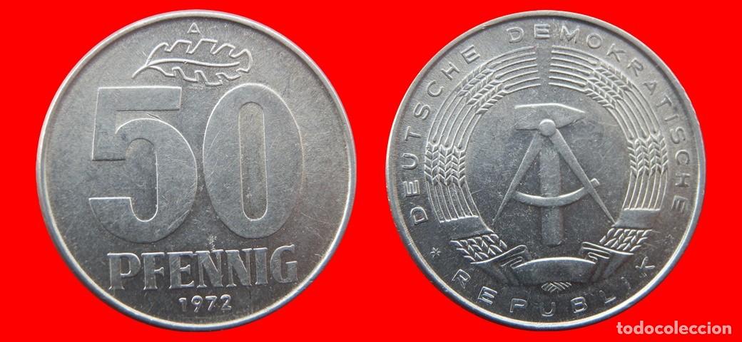 Old Coins of Europe: 50 PFENNIG 1972A ALEMANIA REPUBLICA DEMOCRATICA DDR-156794