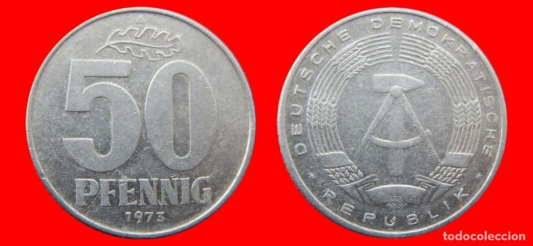 Old Coins of Europe: 50 PFENNIG 1973A ALEMANIA REPUBLICA DEMOCRATICA DDR-156795
