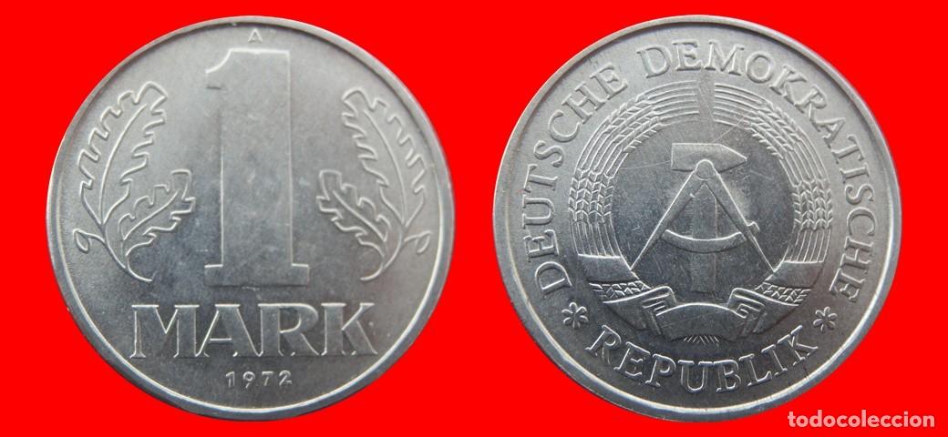 Old Coins of Europe: 1 MARCO 1972A ALEMANIA REPUBLICA DEMOCRATICA DDR-156798