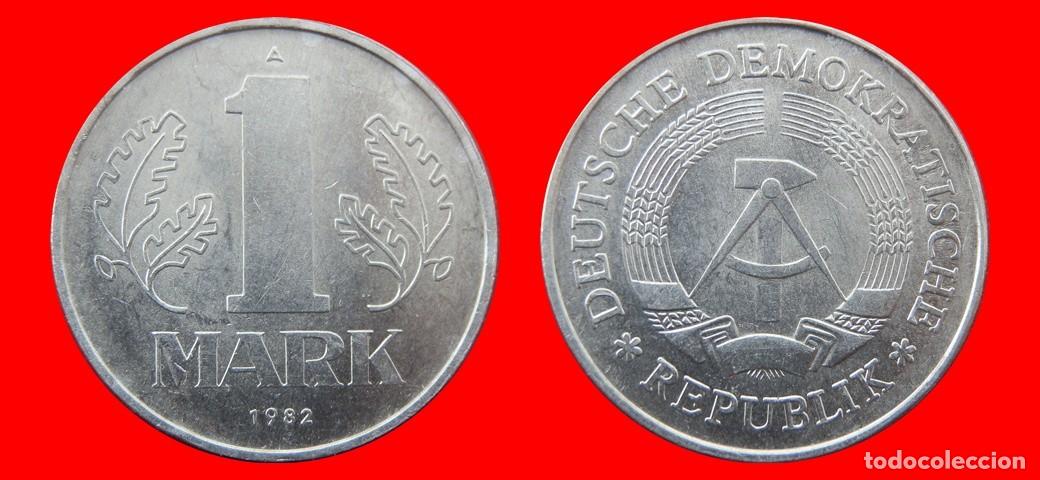 Old Coins of Europe: 1 MARCO 1982A ALEMANIA REPUBLICA DEMOCRATICA DDR-156800