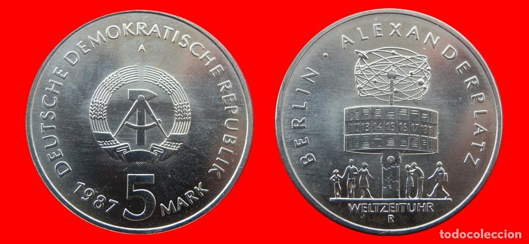 Old Coins of Europe: 5 MARCOS 1987 ALEMANIA REPUBLICA DEMOCRATICA DDR-156804