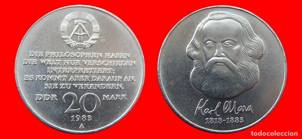 Old Coins of Europe: 20 MARCOS 1983 ALEMANIA REPUBLICA DEMOCRATICA DDR-156807