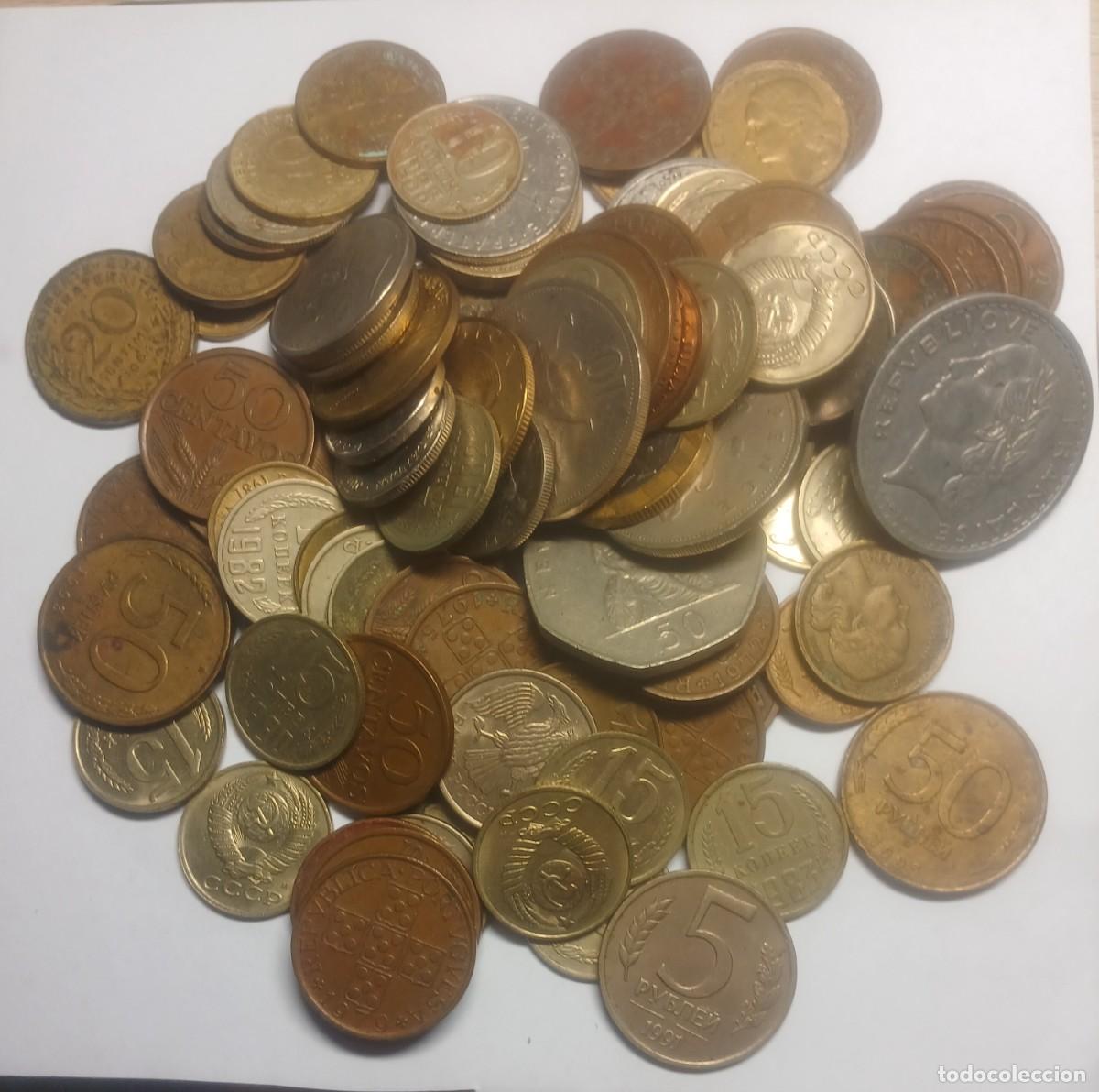 Monedas antiguas de Europa: Lote 385 Gramos Monedas Extranjeras Fuera De Curso Legal - Europa, URSS, Rublos