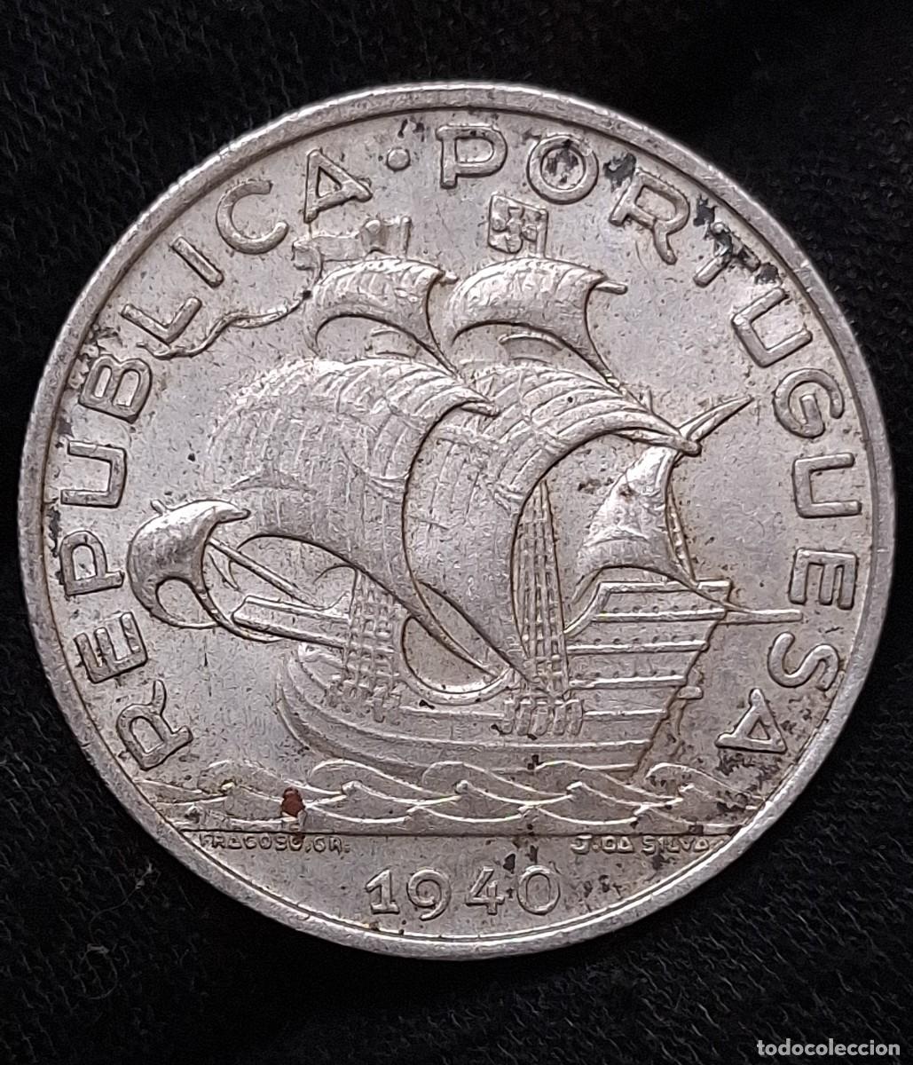Monete antiche di Europa: Portugal - 10 Escudos 1940 PLATA