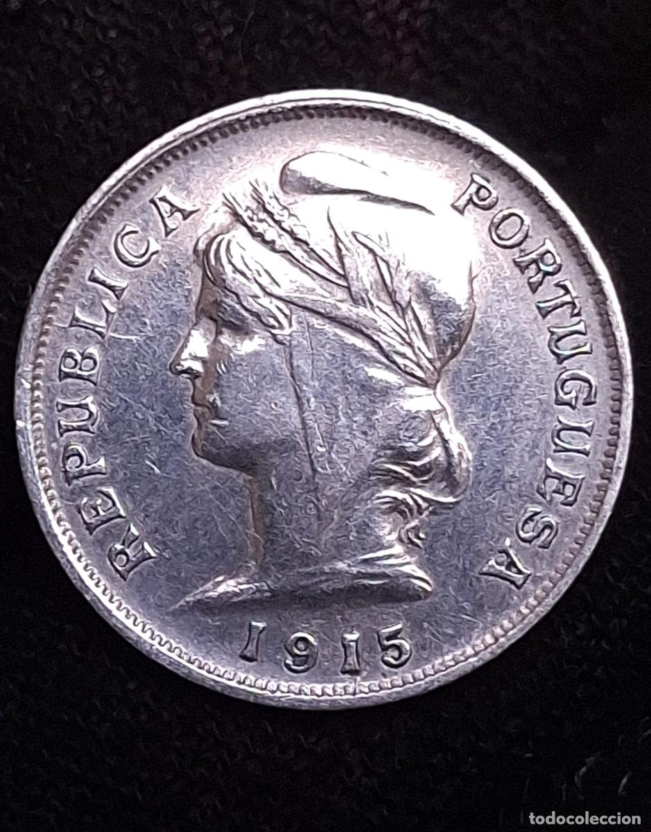 Monete antiche di Europa: Portugal 10 Centavos 1915 PLATA
